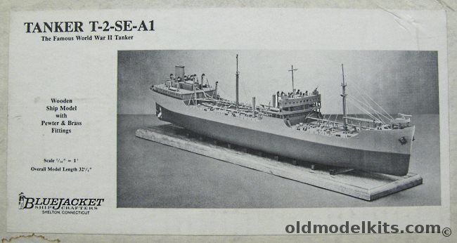 Bluejacket 1/192 Tanker T-2 (T-2-SE-A1) - 32 Inch Long Wood and Metal Ship, 1026 plastic model kit